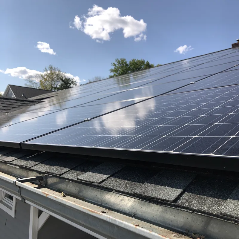 Clean solar panels after professional cleaning by SolarWash CT