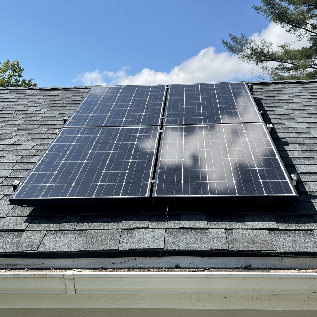 Clean commercial solar panels after SolarWash CT service in Meriden